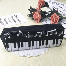 Load image into Gallery viewer, Piano Music Notes Keyboard Pencil Case Large Capacity Pencil Bags Cool Print Stationery Office School Cute Pencil Cases