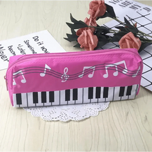 Load image into Gallery viewer, Piano Music Notes Keyboard Pencil Case Large Capacity Pencil Bags Cool Print Stationery Office School Cute Pencil Cases