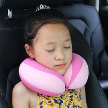 Load image into Gallery viewer, Pillow Kids Newborn Travel Neck Pillow U-Shape For Car Headrest Air Cushion Child Car Seat Head Support Infant Baby Cotton U-shaped Pillow Car Neck Pillow Noon Rest Pillow Plane Travel Pillow Kids Neck Travel Pillows Cute U-Shaped Animal Pillow for Cars
