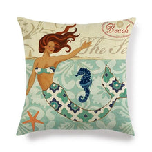 Load image into Gallery viewer, Pillowcase Sofa Cushion Cover Decoration Linen Pillow Case Higher Quality Marine Sea Life Pillow Covers Cases Super Soft Square Cushion Decorative Pillow Pattern Sofa Pillow Cover Couch Pillow 45x45CM