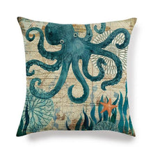 Load image into Gallery viewer, Pillowcase Sofa Cushion Cover Decoration Linen Pillow Case Higher Quality Marine Sea Life Pillow Covers Cases Super Soft Square Cushion Decorative Pillow Pattern Sofa Pillow Cover Couch Pillow 45x45CM