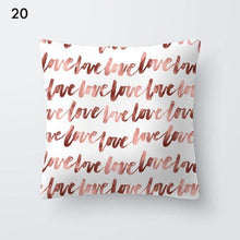 Load image into Gallery viewer, Pink Geometric Decorative Pillow Cushion Covers Polyester Pillow Case Home Pillowcase Decorative Pillowcase For Sofa Cute Charming Home Decor Cushion Cover