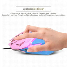 Load image into Gallery viewer, Pink Wired Gaming Mouse Girl Mouse 6 Buttons 3200 DPI USB Computer Mice Gamer Mouse For PC