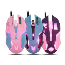 Load image into Gallery viewer, Pink Wired Gaming Mouse Girl Mouse 6 Buttons 3200 DPI USB Computer Mice Gamer Mouse For PC