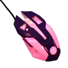 Load image into Gallery viewer, Pink Wired Gaming Mouse Girl Mouse 6 Buttons 3200 DPI USB Computer Mice Gamer Mouse For PC