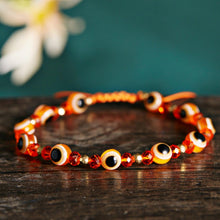 Load image into Gallery viewer, Pinky Promise Blue Bracelet Sets Colorful Crystal Bead Rope Chain Lucky Couple Bracelets Colorful Eye Bracelets Handmade Braided Rope Bracelets For Women Friendship Charm Jewelry