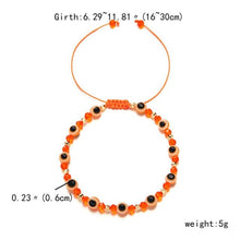 Load image into Gallery viewer, Pinky Promise Blue Bracelet Sets Colorful Crystal Bead Rope Chain Lucky Couple Bracelets Colorful Eye Bracelets Handmade Braided Rope Bracelets For Women Friendship Charm Jewelry