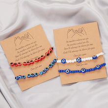 Load image into Gallery viewer, Pinky Promise Blue Bracelet Sets Colorful Crystal Bead Rope Chain Lucky Couple Bracelets Colorful Eye Bracelets Handmade Braided Rope Bracelets For Women Friendship Charm Jewelry