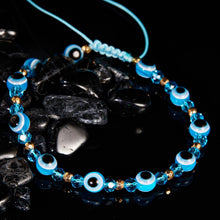 Load image into Gallery viewer, Pinky Promise Blue Bracelet Sets Colorful Crystal Bead Rope Chain Lucky Couple Bracelets Colorful Eye Bracelets Handmade Braided Rope Bracelets For Women Friendship Charm Jewelry