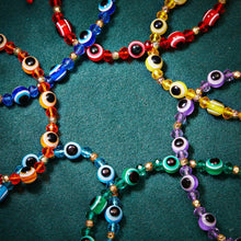 Load image into Gallery viewer, Pinky Promise Blue Bracelet Sets Colorful Crystal Bead Rope Chain Lucky Couple Bracelets Colorful Eye Bracelets Handmade Braided Rope Bracelets For Women Friendship Charm Jewelry