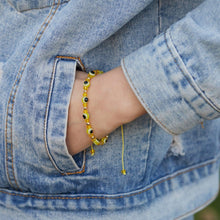 Load image into Gallery viewer, Pinky Promise Blue Bracelet Sets Colorful Crystal Bead Rope Chain Lucky Couple Bracelets Colorful Eye Bracelets Handmade Braided Rope Bracelets For Women Friendship Charm Jewelry