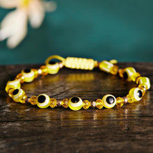 Load image into Gallery viewer, Pinky Promise Blue Bracelet Sets Colorful Crystal Bead Rope Chain Lucky Couple Bracelets Colorful Eye Bracelets Handmade Braided Rope Bracelets For Women Friendship Charm Jewelry