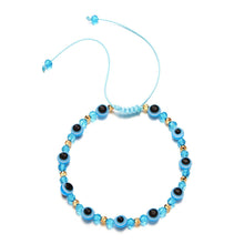 Load image into Gallery viewer, Pinky Promise Blue Bracelet Sets Colorful Crystal Bead Rope Chain Lucky Couple Bracelets Colorful Eye Bracelets Handmade Braided Rope Bracelets For Women Friendship Charm Jewelry