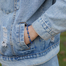 Load image into Gallery viewer, Pinky Promise Blue Bracelet Sets Colorful Crystal Bead Rope Chain Lucky Couple Bracelets Colorful Eye Bracelets Handmade Braided Rope Bracelets For Women Friendship Charm Jewelry