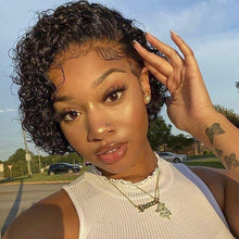 Load image into Gallery viewer, Pixie Cut Wig Human Hair Curly Human Hair Wigs Short Curly Bob Wigs For Women Human Hair Full Machine Wig Human Hair Wigs For Black Women Gifts for Girlfriends