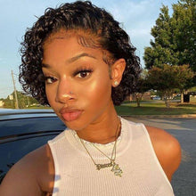 Load image into Gallery viewer, Pixie Cut Wig Human Hair Curly Human Hair Wigs Short Curly Bob Wigs For Women Human Hair Full Machine Wig Human Hair Wigs For Black Women Gifts for Girlfriends