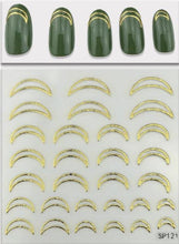 Load image into Gallery viewer, Plant Laser Abstract Lady Face Nail Decals Sliders Paper Art Decor Gel Polish Sticker Manicure Foils 3D Rhinestone Sticker Fun Nail Art Stickers Decal 3D Self-Adhesive Abstract Face Curve Graffiti Nail Design for Acrylic Nail Supplies