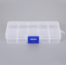 Load image into Gallery viewer, Plastic Jewelry Boxes Plastic Tool Box Adjustable Craft Organizer Storage Beads Bracelet Jewelry Boxes Portable 10 Compartments Clear Plastic Storage Box Jewelry Organizer Container
