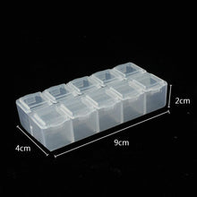 Load image into Gallery viewer, Plastic Storage Boxes Slots Adjustable Packaging Transparent Tool Case Craft Organizer Box Jewelry Accessories Rectangle Plastic Jewelry Box with Movable Dividers Earring Storage Containers