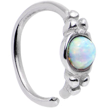 Load image into Gallery viewer, 18G 5/16 White Synthetic Opal Seamless Circular Ring