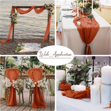 Load image into Gallery viewer, Polyester Crinkle Table Runner