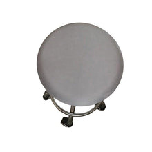 Load image into Gallery viewer, Polyester Fabric Round Chair Cover Waterproof Dining Seat Chair Covers Hotel Banquet Seat Covers Chair Protector Round Bar Stool Seat Covers Washable Stool Cushion Slipcover Elastic Bar Chair Covers