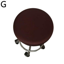 Load image into Gallery viewer, Polyester Fabric Round Chair Cover Waterproof Dining Seat Chair Covers Hotel Banquet Seat Covers Chair Protector Round Bar Stool Seat Covers Washable Stool Cushion Slipcover Elastic Bar Chair Covers