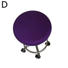 Load image into Gallery viewer, Polyester Fabric Round Chair Cover Waterproof Dining Seat Chair Covers Hotel Banquet Seat Covers Chair Protector Round Bar Stool Seat Covers Washable Stool Cushion Slipcover Elastic Bar Chair Covers