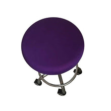 Load image into Gallery viewer, Polyester Fabric Round Chair Cover Waterproof Dining Seat Chair Covers Hotel Banquet Seat Covers Chair Protector Round Bar Stool Seat Covers Washable Stool Cushion Slipcover Elastic Bar Chair Covers