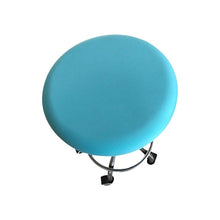 Load image into Gallery viewer, Polyester Fabric Round Chair Cover Waterproof Dining Seat Chair Covers Hotel Banquet Seat Covers Chair Protector Round Bar Stool Seat Covers Washable Stool Cushion Slipcover Elastic Bar Chair Covers