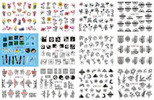 Load image into Gallery viewer, Pop Art Nail Stickers Sexy Girl Designs Comics Water Transfer Decals Manicure Lips Nail Art Decorations Slider Nail Art Stickers Decals Nail Art Supplies Valentines Day 3D Self-Adhesive Nail Decorations Accessories Women Girls Manicure Decorations