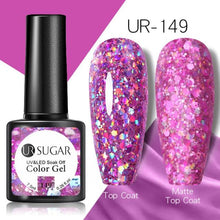 Load image into Gallery viewer, Popular 2022 Modern New Elegant Silver Purple Nail Gel Polish 7.5ml UV Manicuring Elegant Glossy Colororful Stylish Nail Design For Women
