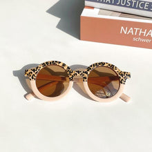 Load image into Gallery viewer, Popular Sunglasses For Children Boy/Girl New Elegant Leopard Double Color Cartoon Bear Shapes New Round Shape Sunglasses For Kids As Well As For Women And Men