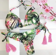 Load image into Gallery viewer, Popular Women's Beachwear Bikini Set Swimwear Push-Up Padded Swimsuit Floral Bikini Set Low Rise Ruffled Two Pieces Swimsuit Push Up Bathing Suit Swimwear