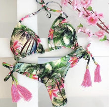 Load image into Gallery viewer, Popular Women's Beachwear Bikini Set Swimwear Push-Up Padded Swimsuit Floral Bikini Set Low Rise Ruffled Two Pieces Swimsuit Push Up Bathing Suit Swimwear
