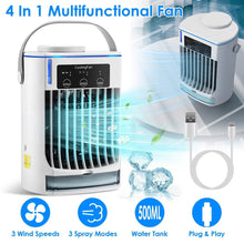 Load image into Gallery viewer, Portable Air Conditioner Fan Evaporative Humidifier 3 Speed Spray