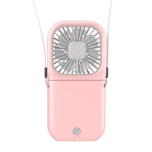 Load image into Gallery viewer, Portable Air Conditioner Hanging Neck Fan With 3000mAh Power Bank Mini Folding USB Handheld Desk Air Cooler Fan Personal Foldable USB Rechargeable Fan Operated for Home Office Outdoor Travel