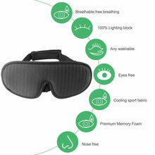 Load image into Gallery viewer, Portable Black Block Light Eye Soft Comfortable Eye Cover For Travel/Light Sleepers/Meditation Elastic Silk Sleep Eye Mask Adjustable Eye Patch