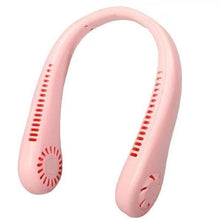Load image into Gallery viewer, Portable Bladeless Neck Fan Adjustment Wearable Personal Cooling Fan for Traveling Upgrade 360° Neck Fan Air Outlet for Indoor Outdoor Travel Mini Hanging Fan without Blades USB Rechargeable Outdoor Fan