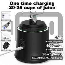 Load image into Gallery viewer, Portable Blender 600ml Electric Juicer Fruit Mixers 4000mah Usb Rechargeable Smoothie Mini Blender Personal Juicer Colorful Cup Personal Size Blender Mini Fruit Mixer Milkshake Smoothie Maker With Usb Rechargeable Juicer