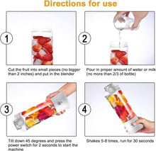 Load image into Gallery viewer, Portable Blender 600ml Electric Juicer Fruit Mixers 4000mah Usb Rechargeable Smoothie Mini Blender Personal Juicer Colorful Cup Personal Size Blender Mini Fruit Mixer Milkshake Smoothie Maker With Usb Rechargeable Juicer