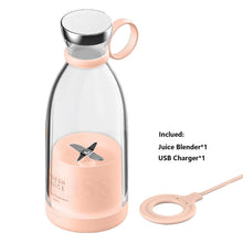 Load image into Gallery viewer, Portable Blender Juicer Bottle Mixer Electric Wireless Charge Mini Fruit Mixers Juicer Cup Blender Milkshake Juice Maker Machine Portable Mini Blender with Wireless Charging for Home, Office & Outdoor Juicer