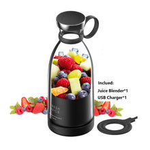 Load image into Gallery viewer, Portable Blender Juicer Bottle Mixer Electric Wireless Charge Mini Fruit Mixers Juicer Cup Blender Milkshake Juice Maker Machine Portable Mini Blender with Wireless Charging for Home, Office & Outdoor Juicer