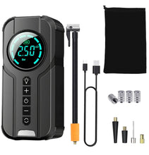 Load image into Gallery viewer, Portable Car Compressor Wireless Electric Air Pump 150 PSI with LED Light