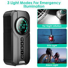 Load image into Gallery viewer, Portable Car Compressor Wireless Electric Air Pump 150 PSI with LED Light