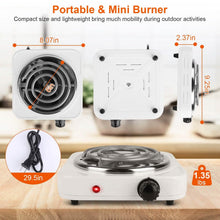 Load image into Gallery viewer, Portable Coil Heating Hot Plate Stove Countertop