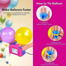 Load image into Gallery viewer, Portable Dual Nozzle Electric Air Balloon Pump and Tying Tool
