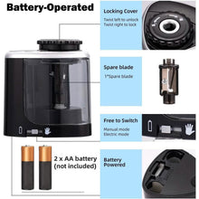 Load image into Gallery viewer, Portable Electric Pencil Sharpeners