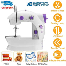 Load image into Gallery viewer, Portable Electric Sewing Machine w/ Foot Pedal LED Light