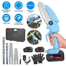 Load image into Gallery viewer, Portable Handheld Cordless Small Chain Saw Battery Powered